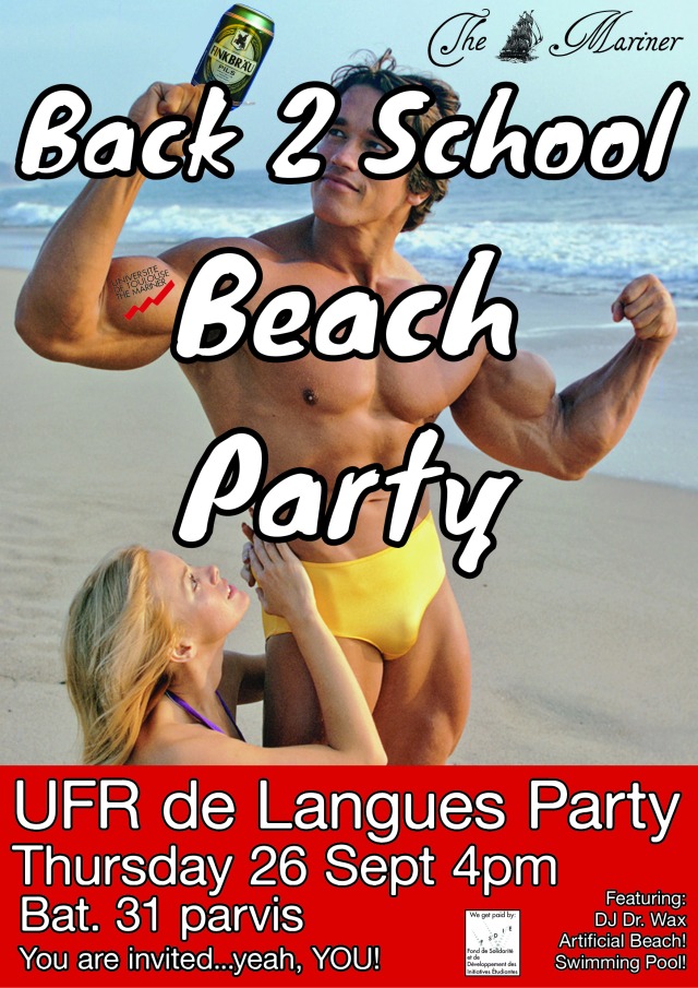 Back to School Beach Party - Poster